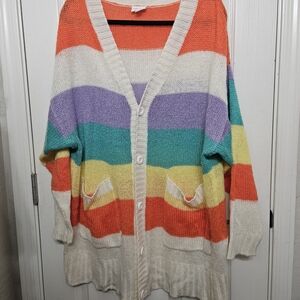 LuLaRoe Multicolor Striped Cardigan